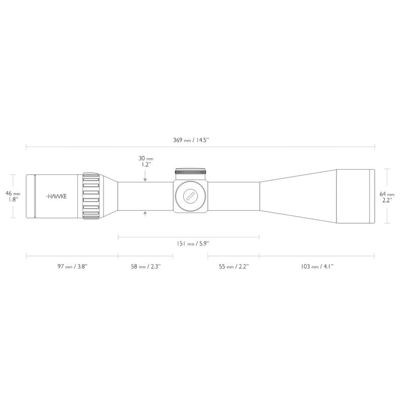 HAWKE Riflescope Endurance 30 WA 4-16x50 223/308