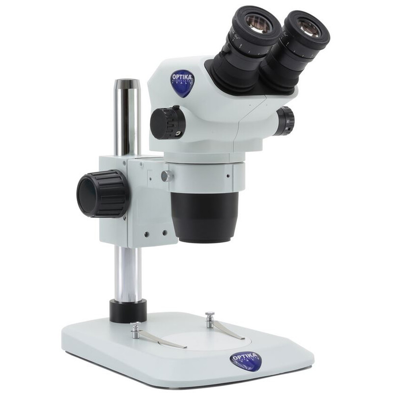 Optika Stereo zoom microscoop SZO-1, bino, 6.7-45x, Säulenstativ, ohne Beleuchtung