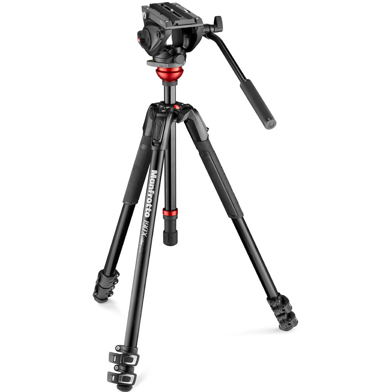 Manfrotto Aluminium statief MVH500AH,190X Alu Video Kit