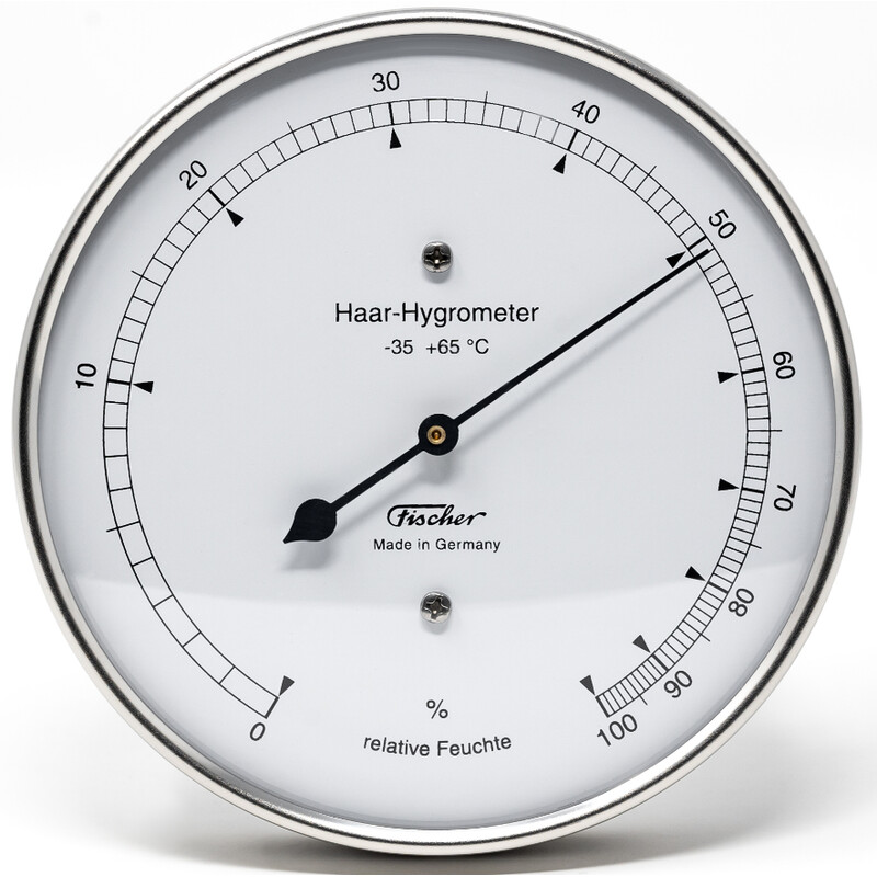 Fischer Estación meteorológica Hair-Hygrometer Stainless Steel