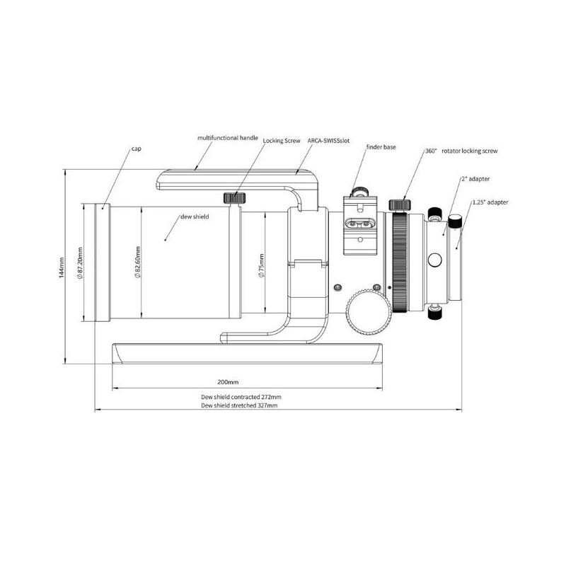 Sharpstar Apochromatische refractor AP 61/270 EDPH III OTA