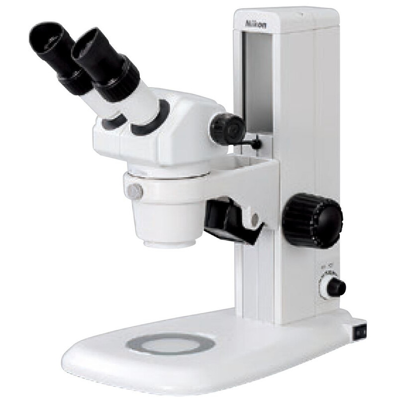 Nikon Stereo zoom microscope SMZ445, bino, 0.8x-3.5x, 45°, FN21, W.D.100mm, incident and transmitted light, LED