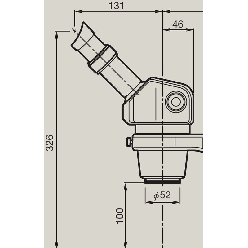 Nikon Stereo zoom microscope SMZ445, bino, 0.8x-3.5x, 45°, FN21, W.D.100mm, single-arm stand