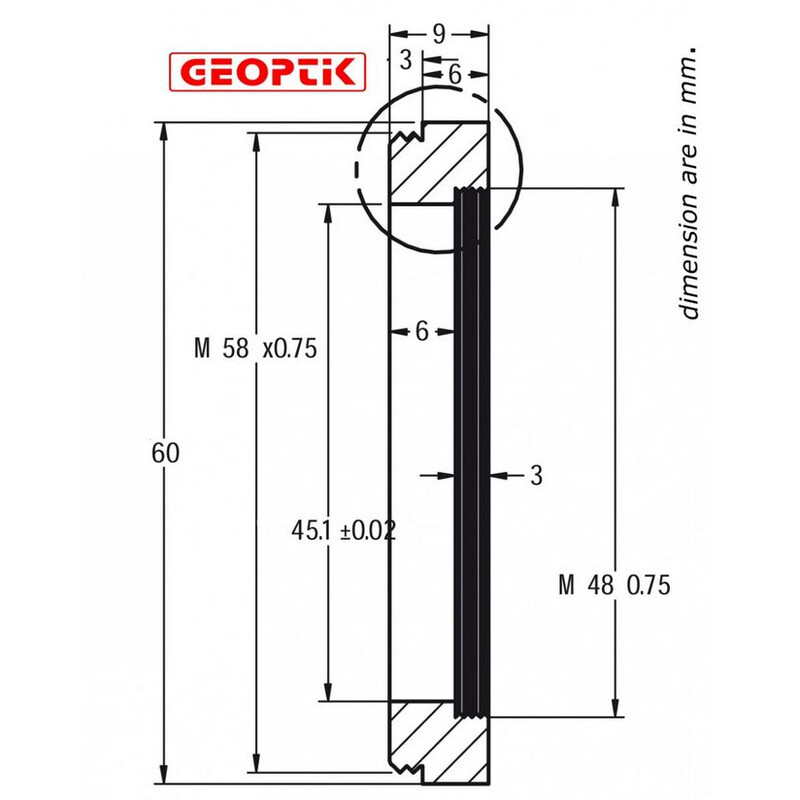 Geoptik Adapter Adaptors 50.8mm/M58