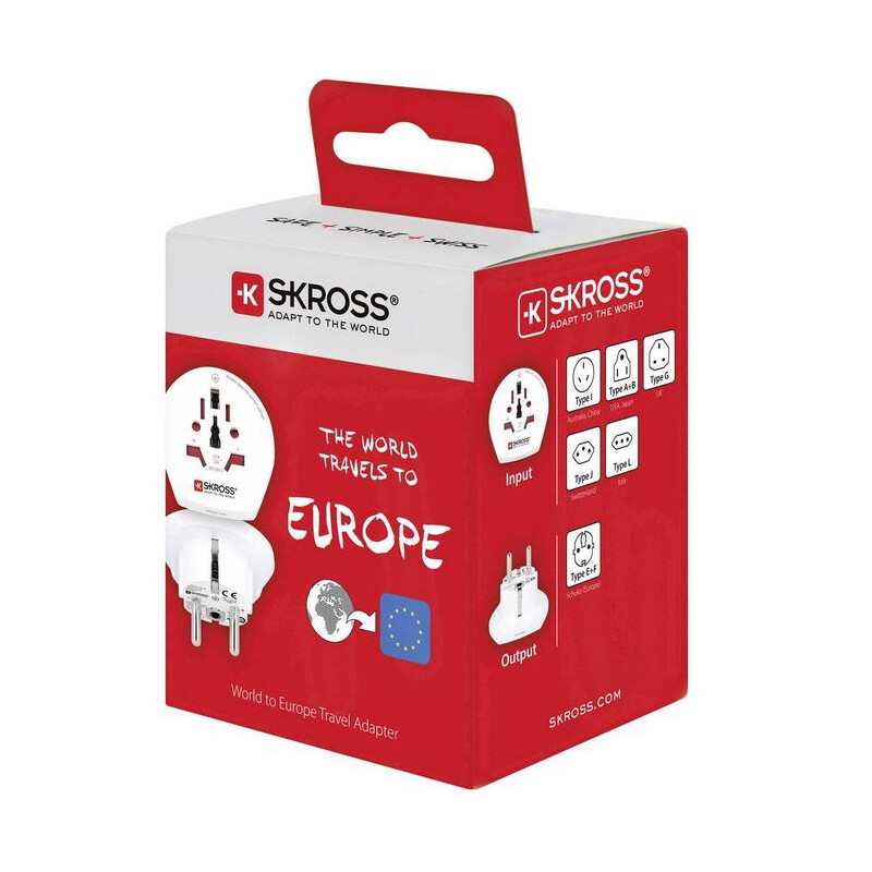 Skross Fuente energética Reiseadapter World to Europe