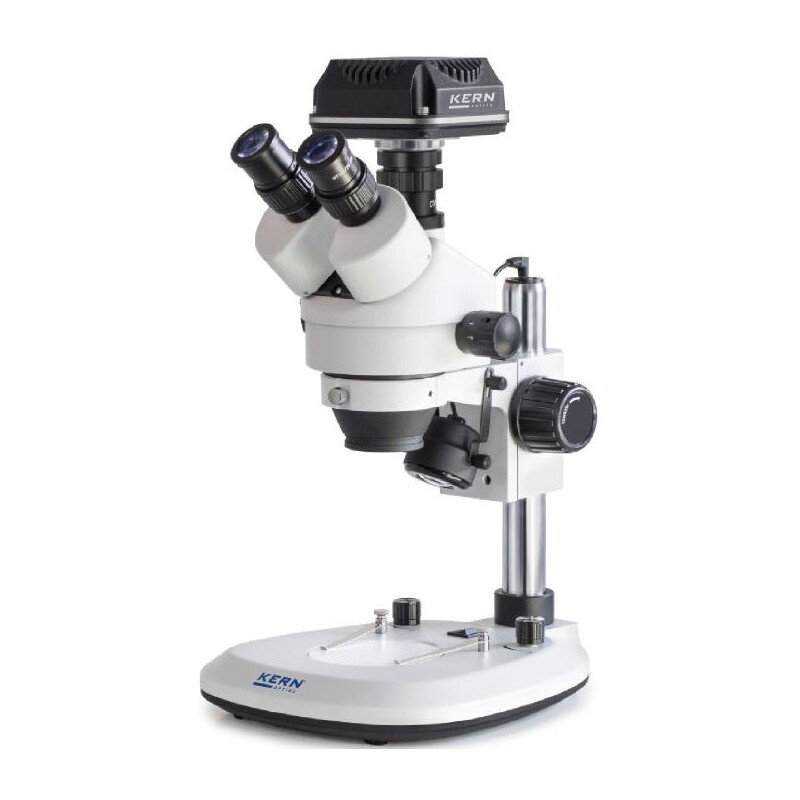 Kern Microscope OZL 464C825, Greenough, Column, 7-45x, 10x/20, Reflected light 3W LED, Camera 5MP, USB 2.0