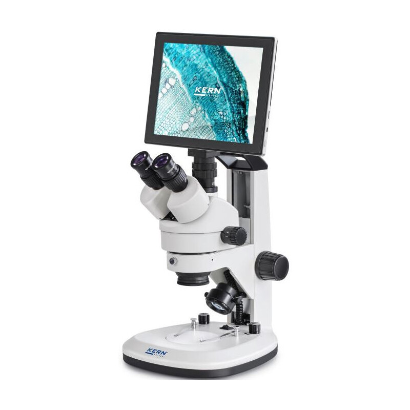 Kern Microscope OZL 468T241 Greenough, Gear rack, 7-45x, 10x/20, Reflected light, 3W LED, Camera 5MP, USB, USB 2.0, HDMI, WiFi, Tablet