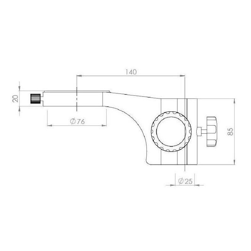 Kern Stereo zoom microscoop OZM 913, trino, 7x-45x, HSWF 10x23 mm, Stativ, Einarm (515 mm x 614 mm) m. Tischplatte, Ringlicht LED 4.5 W