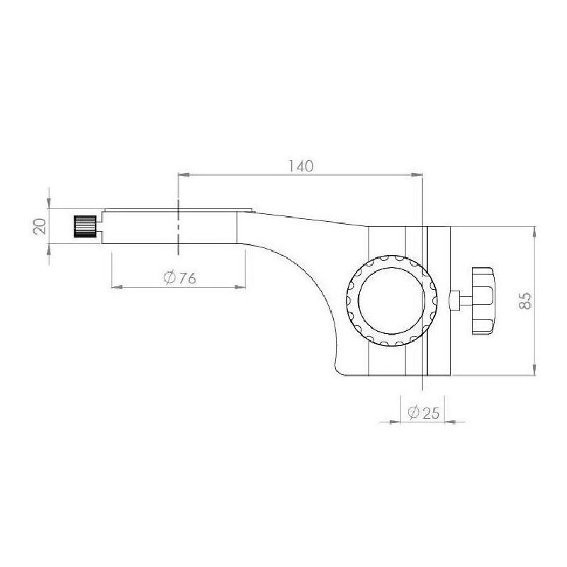 Kern Microscopio stereo zoom OZM 953, trino, 7-45x, HSWF 10x23 mm, Gelenkarm-Stativ Tischklemme, Ringlicht LED, 4,5W