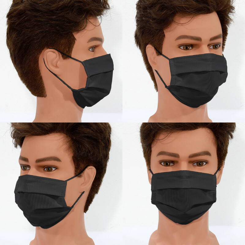 Masketo Mondmasker, polyester, zwart, voor kinderen