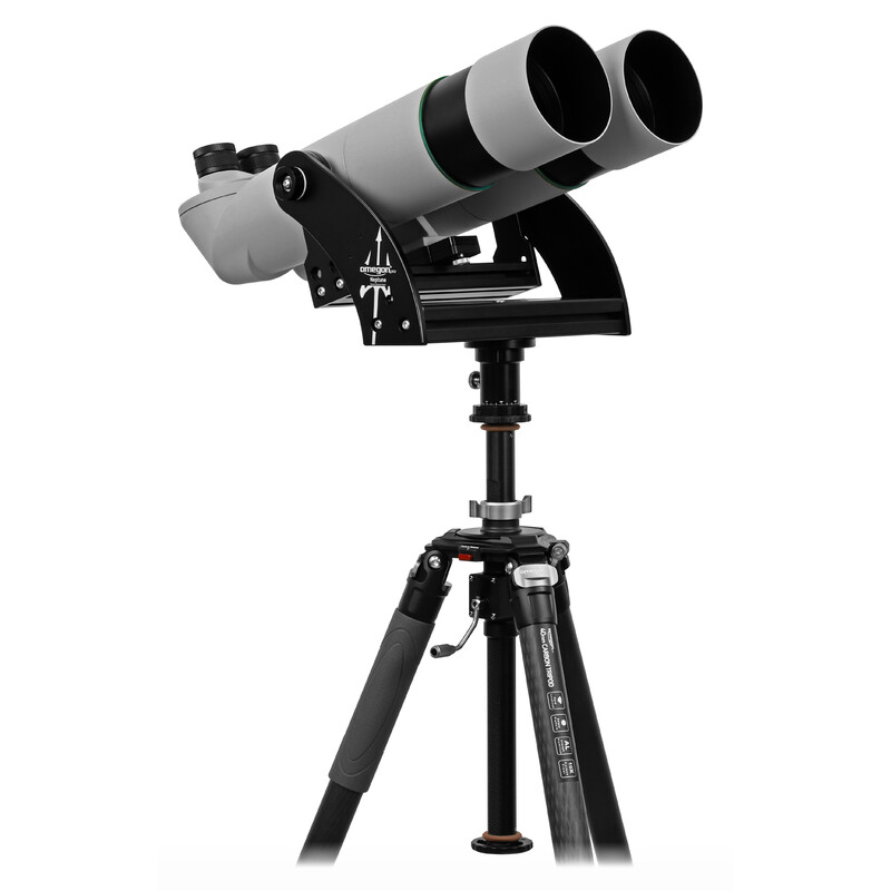 Omegon Binocolo Brightsky 22x70 90° inclusa montatura a forcella Neptune con colonna centrale e treppiede