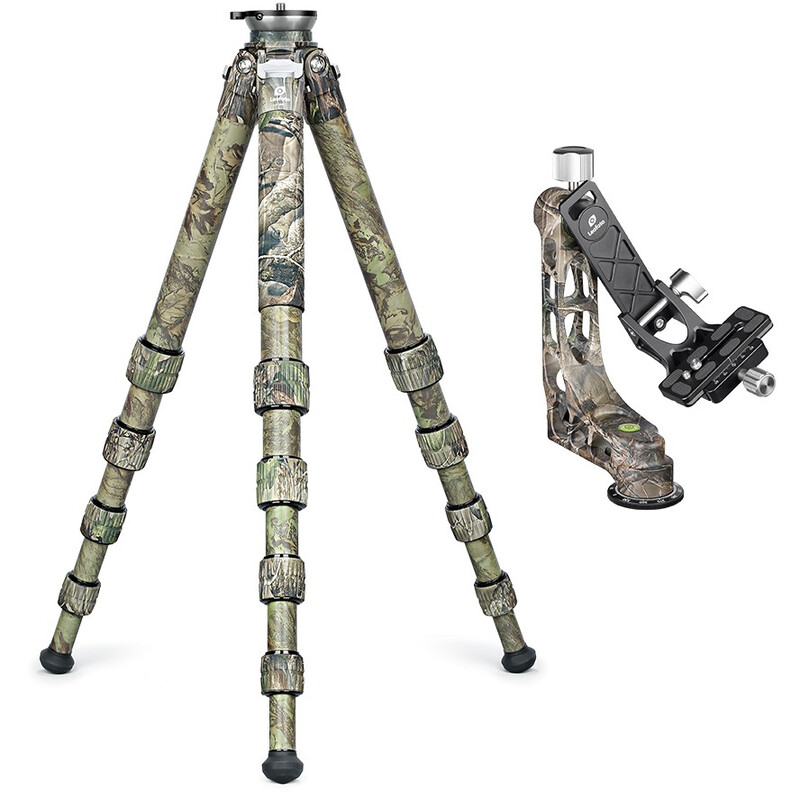 Leofoto Carbon tripod LS-365CEX Ranger mit Nivellierbasis + PG-1 Gimbal Full Camo