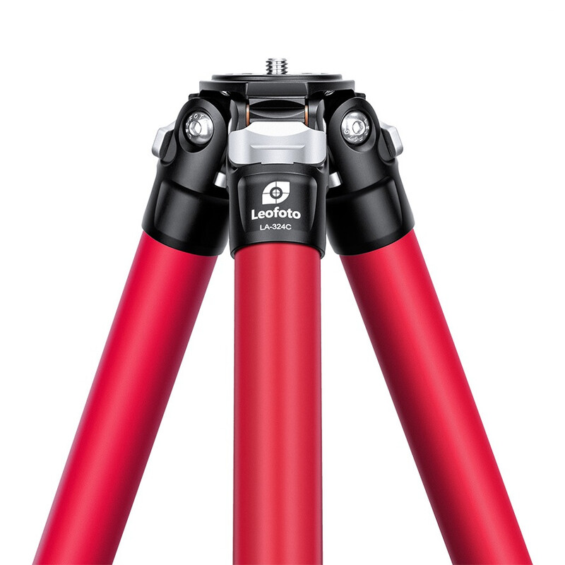 Leofoto Carbon tripod LA-324C + Ballhead LH-40 Athena Red