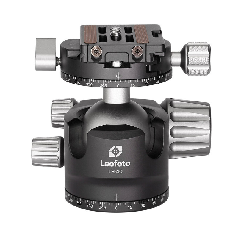 Leofoto Tripod ball-head LH-40R, Dual-Panoramafunktion + Schnellwechselplatte NP-60