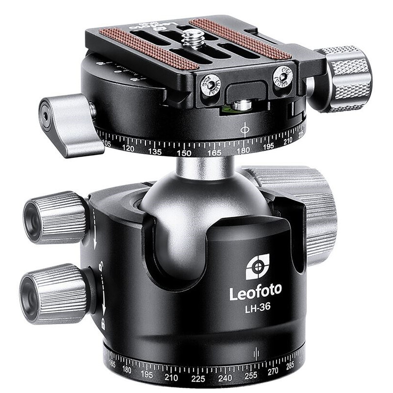 Leofoto Tripod ball-head LH-36R, Dual-Panoramafunktion + Schnellwechselplatte NP-50