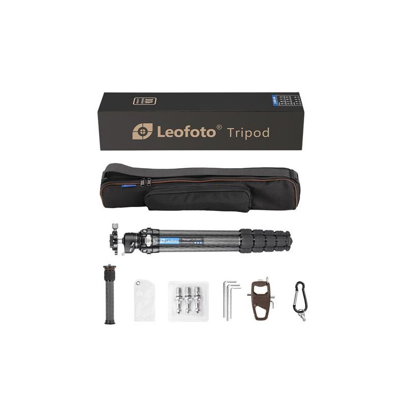 Leofoto Carbon tripod LS-255C Ranger + Ballhead LH-30 + kurze Mittelsäule DC-252C