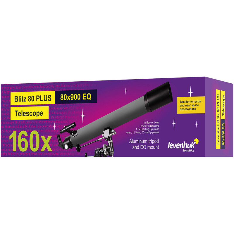 Levenhuk Telescopio AC 80/900 Blitz 80 PLUS EQ