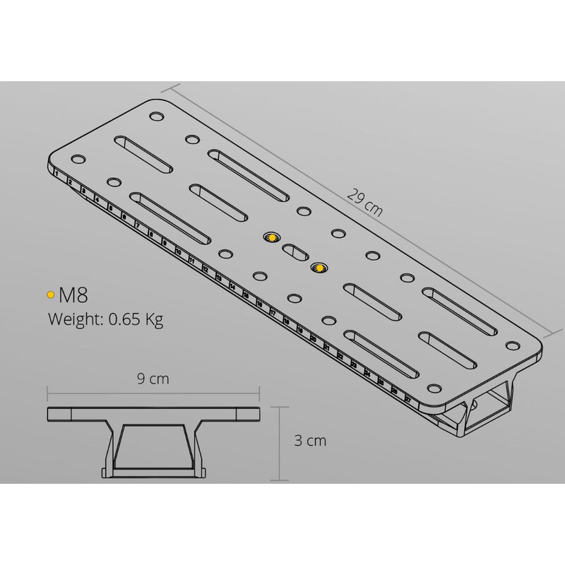 William Optics Prism rail Vixen-Style 290mm