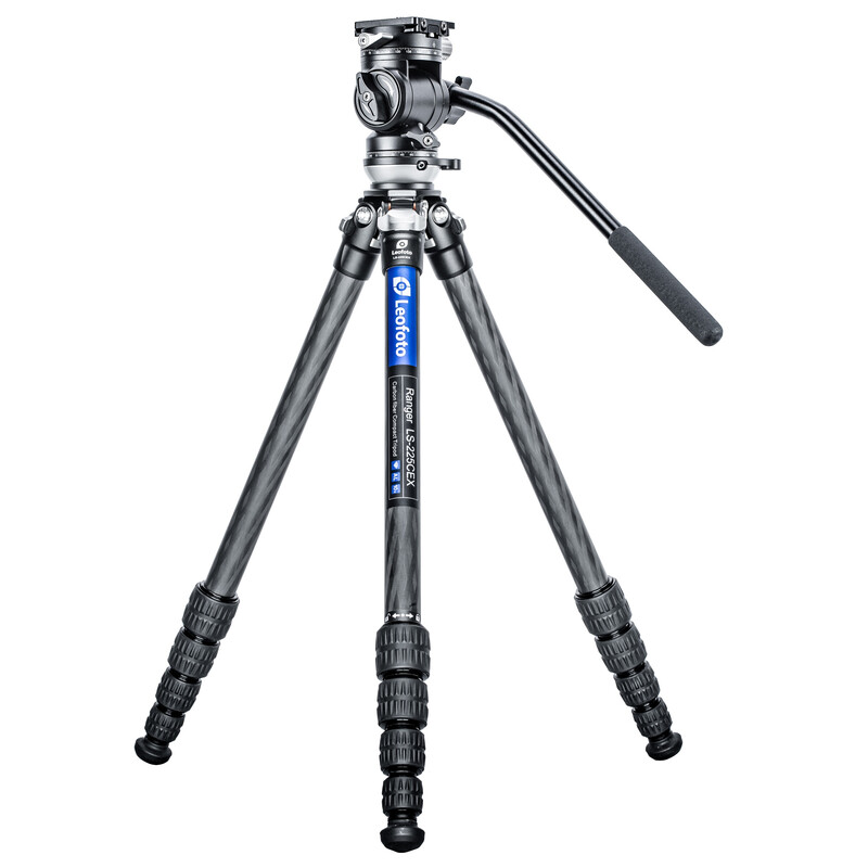 Leofoto Carbon tripod LS-225CEX Ranger mit Nivelliereinrichtung + Videoneiger BV-1R