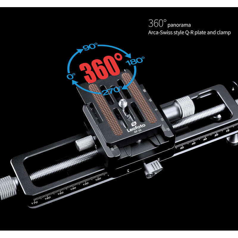 Leofoto Macro Focusing Rail MP-180S+NP-50