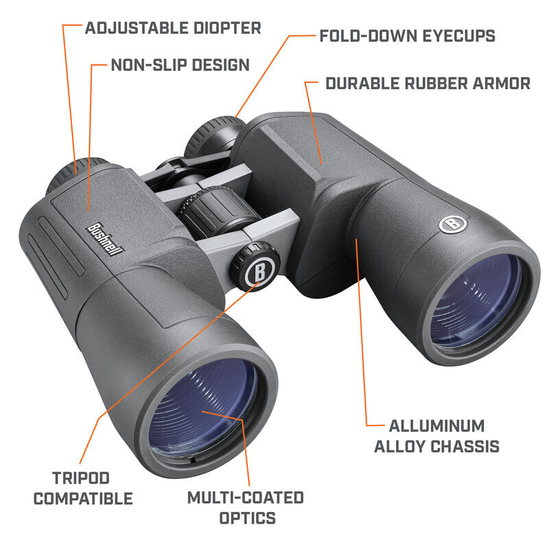 Bushnell Binocolo Powerview 2.0 12x50 Aluminum, MC