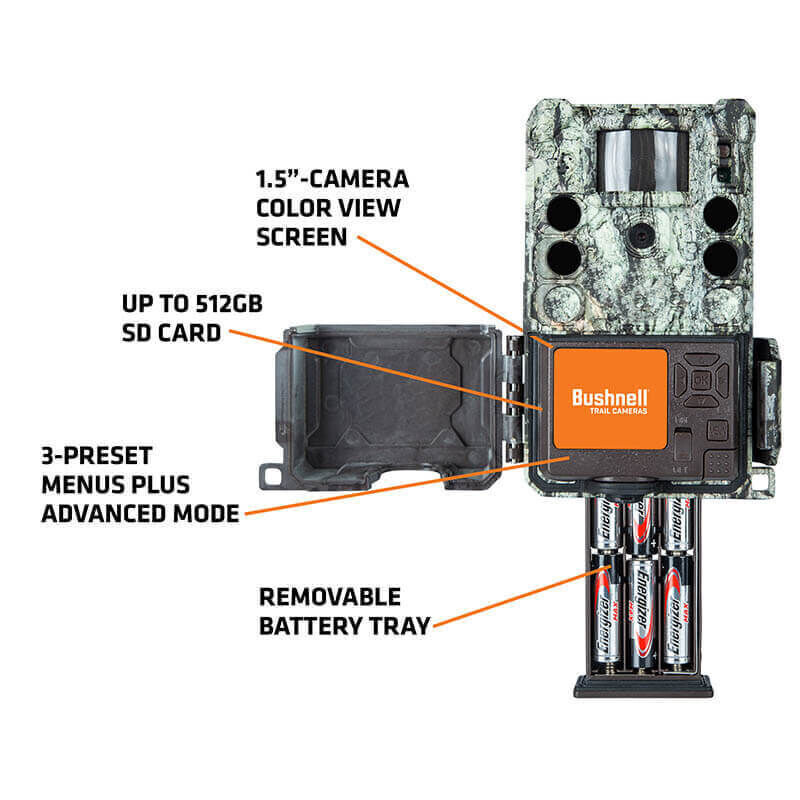 Bushnell Cámara de caza 30MP CORE 4KS Tree Bark Camo No Glow, Box 5L