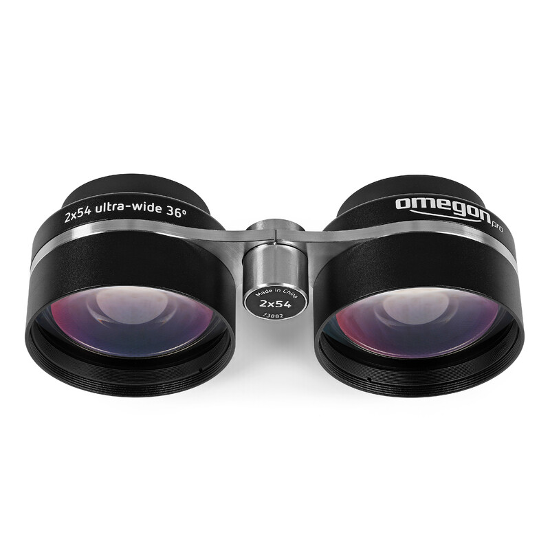 Omegon Binoculares 2×54 para observación de campo estelar + 2 filtros Pro UHC M56