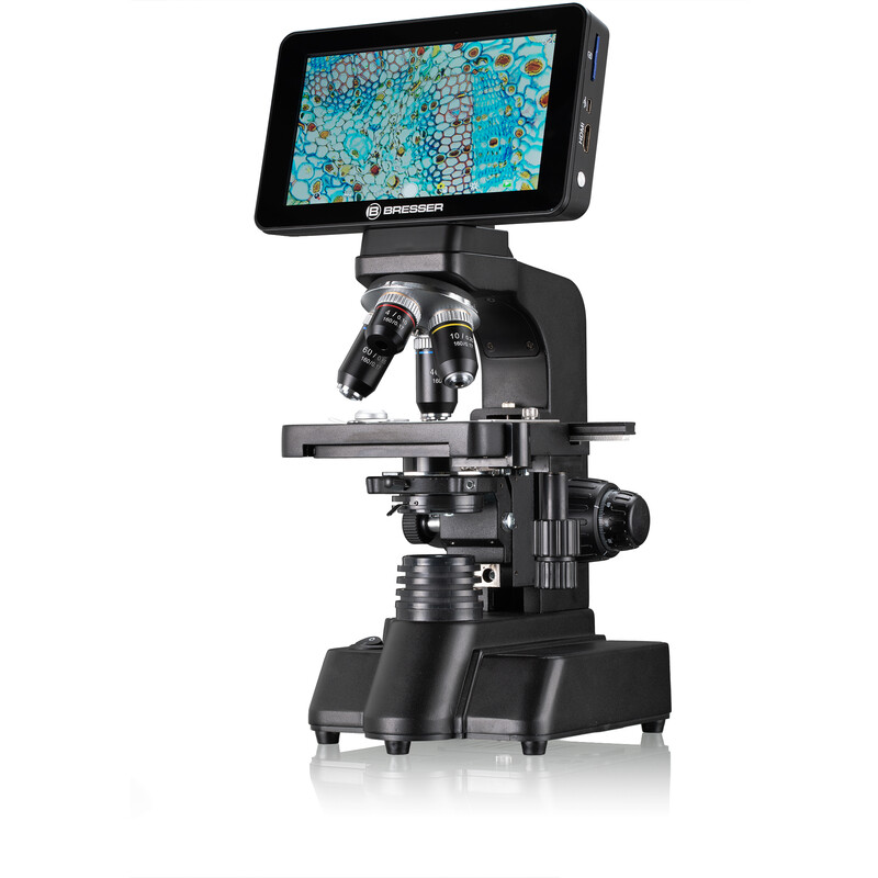 Bresser Microscope Researcher LCD Mikroskop, 16MP DL, screen, 40x-600x, LED