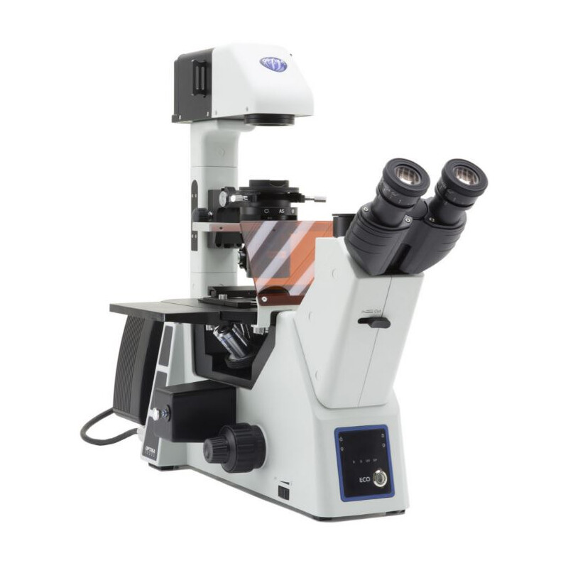 Optika Microscopio invertito IM-5FLD, FL, trino, invers, 10x24mm,  AL/DL, LED 5W, 8W w.o. objectives