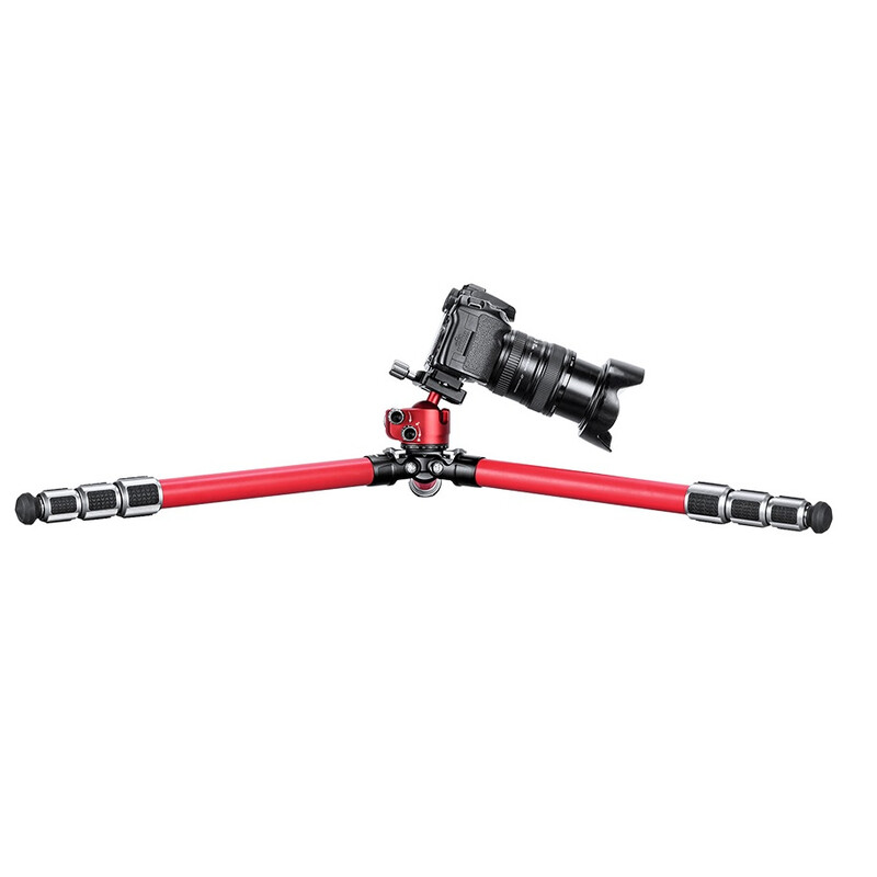 Leofoto Carbon tripod LA-324C + Ballhead LH-40 Athena Red