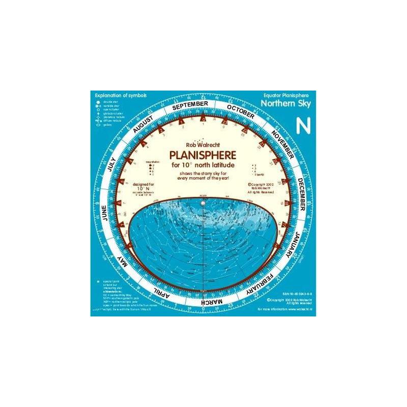 TS Optics Star chart Double sided planisphere