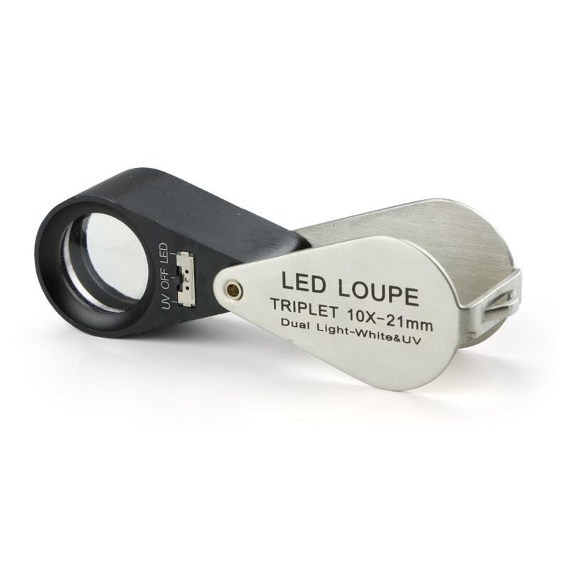 Euromex Lente d`Ingrandimento Klapp-Lupe PB.5034-LUV, 10x achromatisch, LED, UV