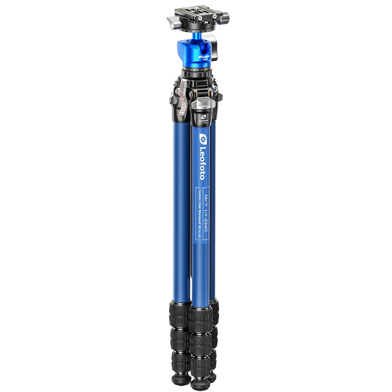 Leofoto Carbon tripod LY-224C Mr.Y + Ballhead LH-25 R Y Blue