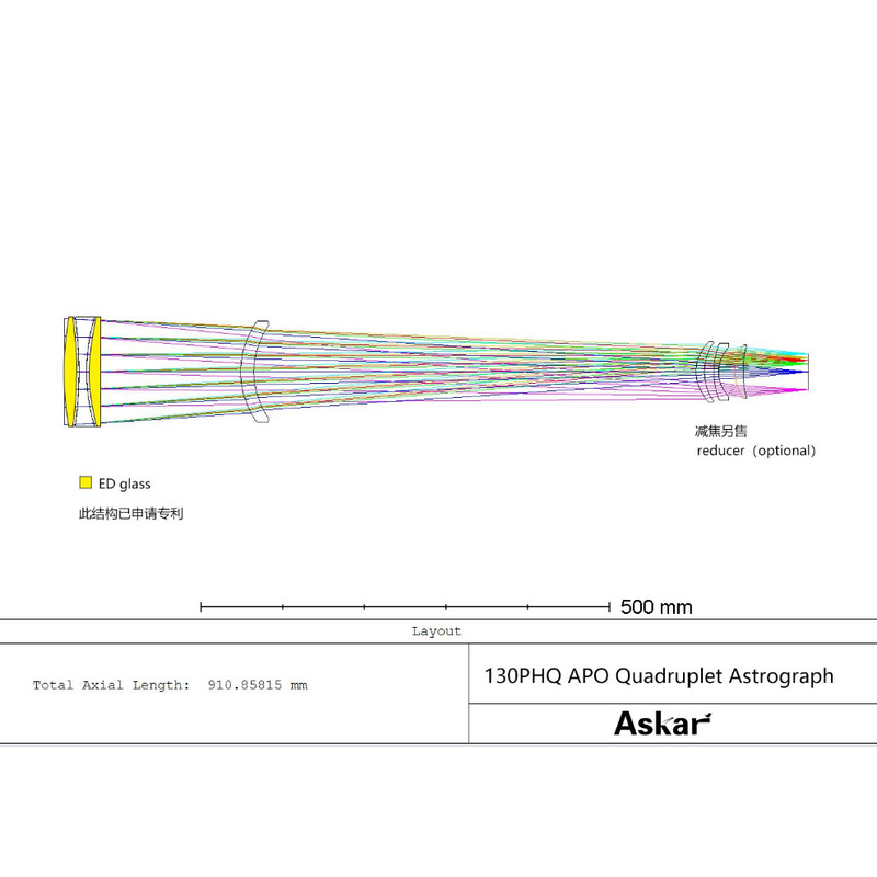 Askar Refractor apocromático Apochromatischer Refraktor AP 130/1000 130PHQ OTA