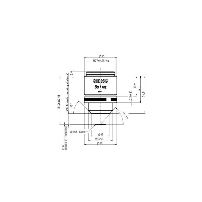 ZEISS Objective A-Plan 5x/0.12 M27