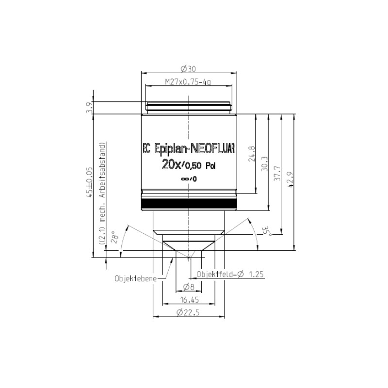 ZEISS Objective Objektiv EC Epiplan-NeofluarPOL, 20x/0,50 wd=2,1