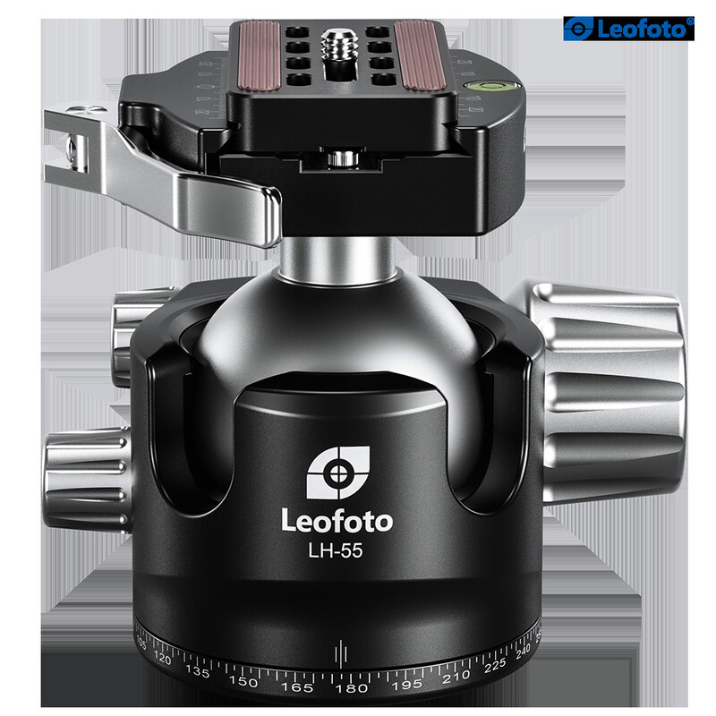 Leofoto Tripod ball-head LH-55LR with Quick-release connector LR-70