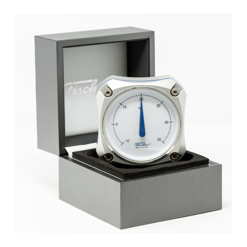 Fischer Weerstation Cockpit Thermometer Silver Edition