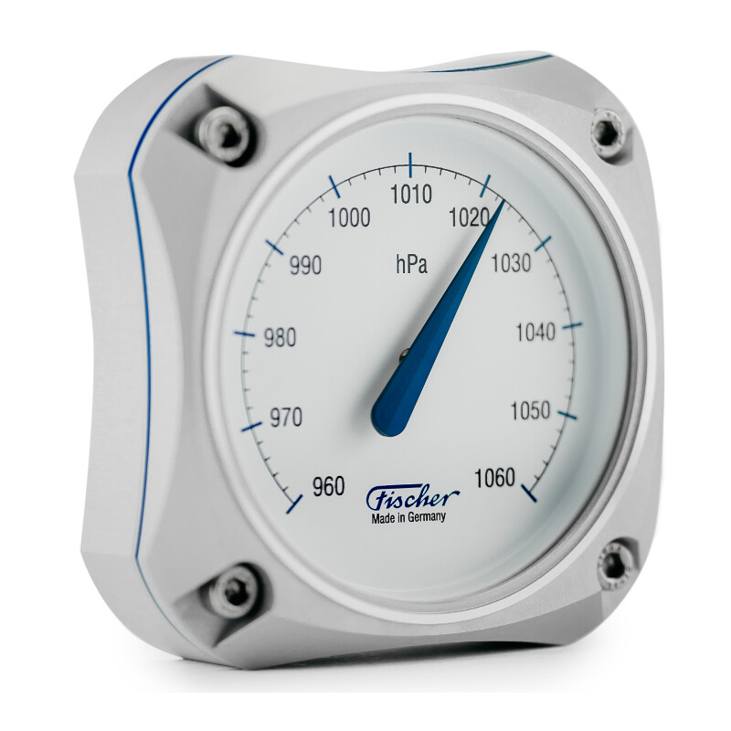 Fischer Weerstation Cockpit Barometer Silver Edition