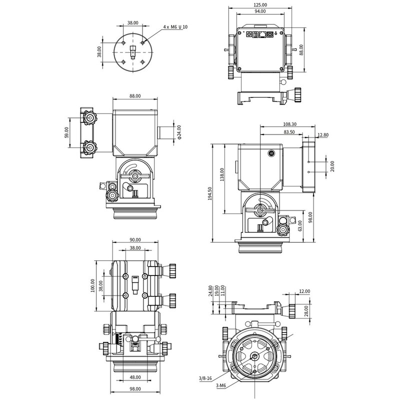 ZWO Montering AM3 Harmonic Equatorial Mount