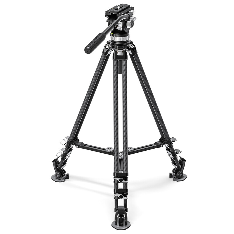 Leofoto Carbon tripod LVC-193 double tube + Video tilt head BV-15