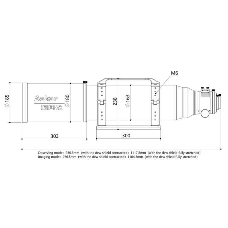 Askar Apochromatic refractor Apochromatischer Refraktor AP 151/1057 151PHQ OTA