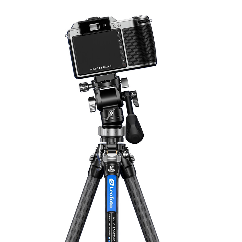 Leofoto Carbon tripod LY-224C Mr.Y + Video tilt head BV-0R + Levelling system LB-38 black