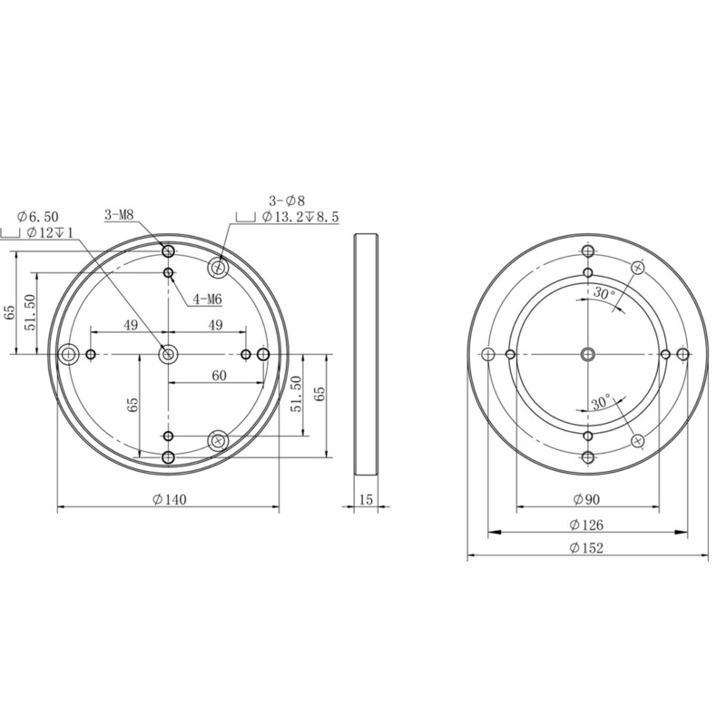 iOptron Zuilverlenging MiniPier HAE69/HAE43/HAZ71