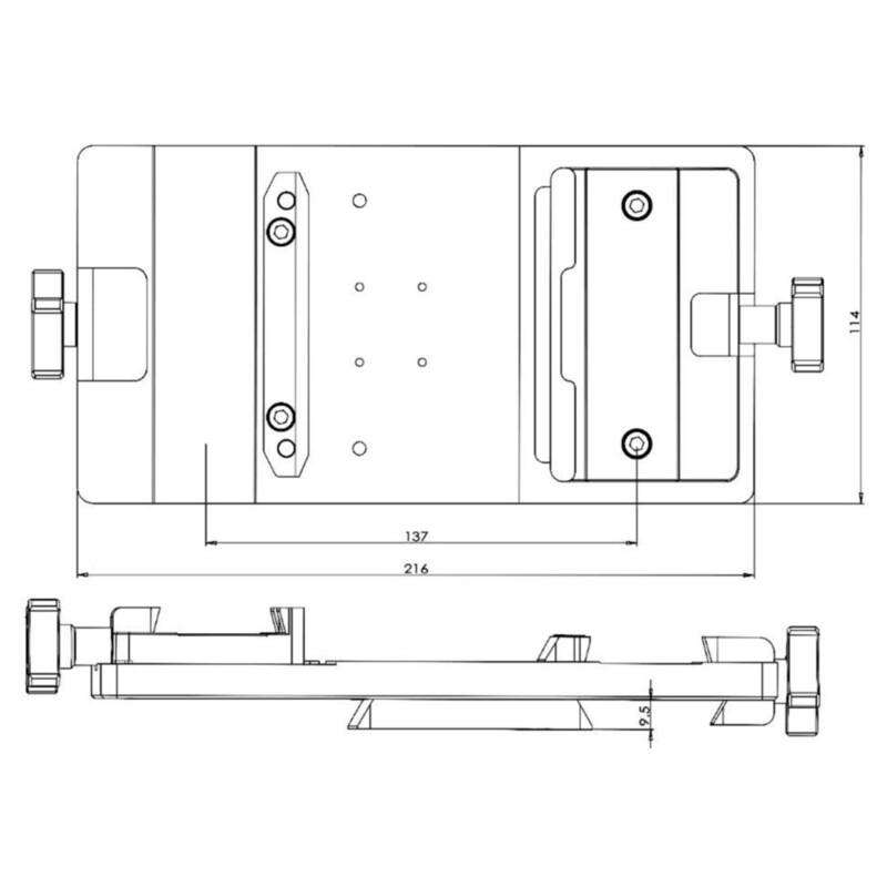 iOptron side-by-side plate