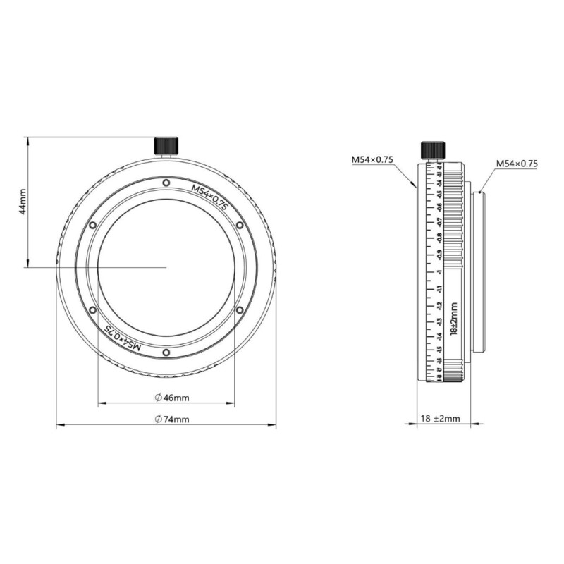 Askar Extension tube Adaptors M54/M54 16-20mm