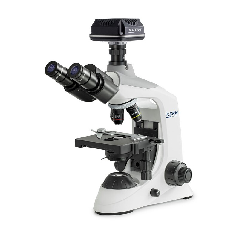 Kern Microscope Digitalmikroskop-Set, OBE 124C825, HF, digital, 1,25 Abbe-Kondensor, fix, USB 2.0, 40-400x, Dl, 3W LED, DIN, 5,1 MP