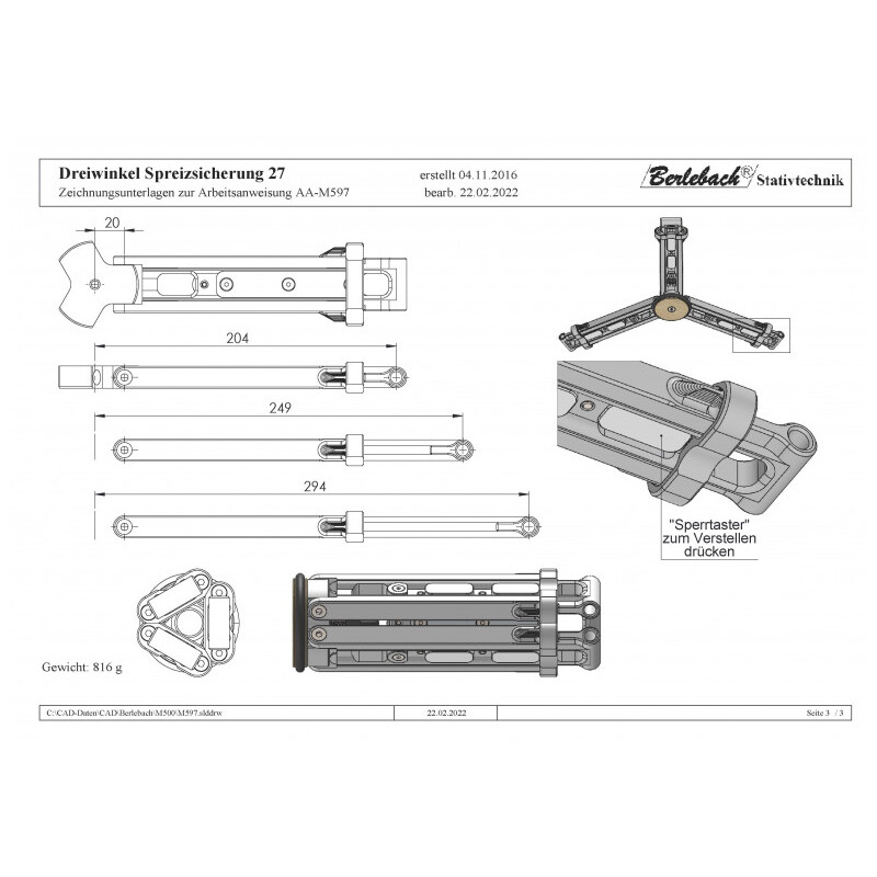 Berlebach Separador triangular 37