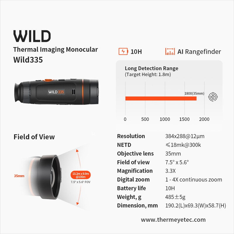 ThermTec Cámara térmica Wild 335