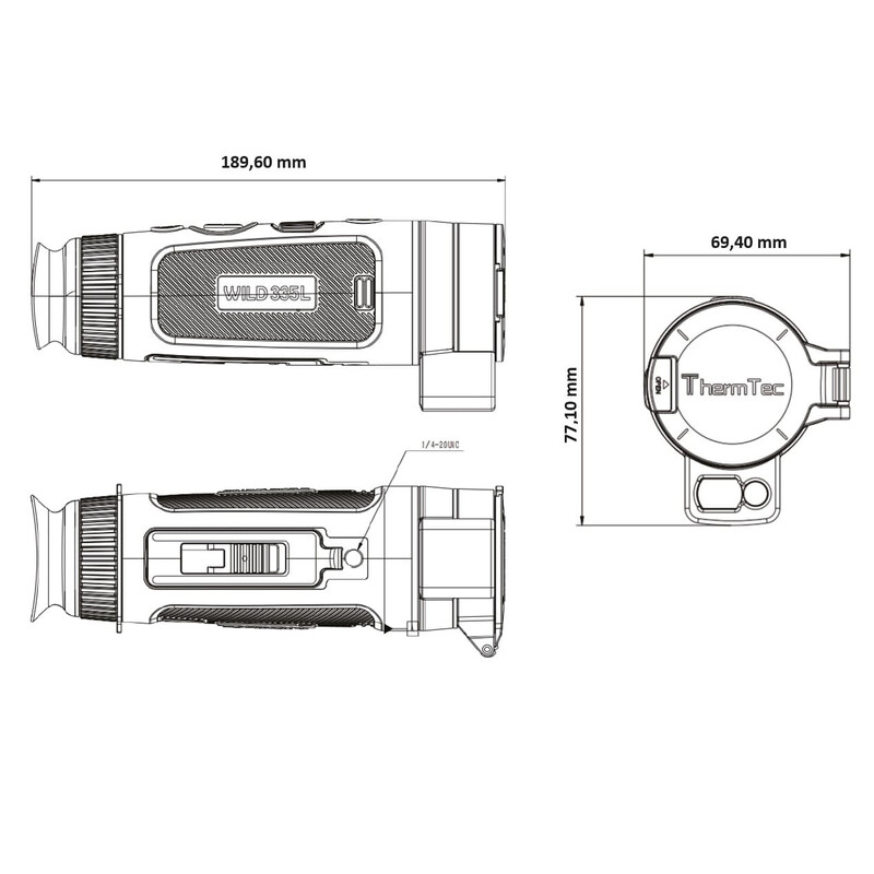 ThermTec Warmtebeeldcamera Wild 335L Laser Rangefinder